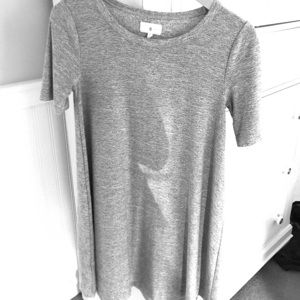 Lou & Grey gray tee shirt swing dress Small Petite